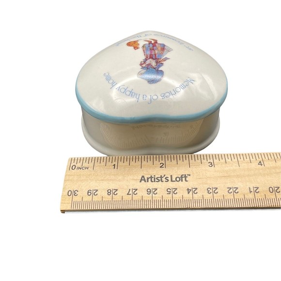 Vintage Holly Hobbie  Blue Girl  Stoneware Trinket Box 1978 WWA Inc Japan - Picture 10 of 11